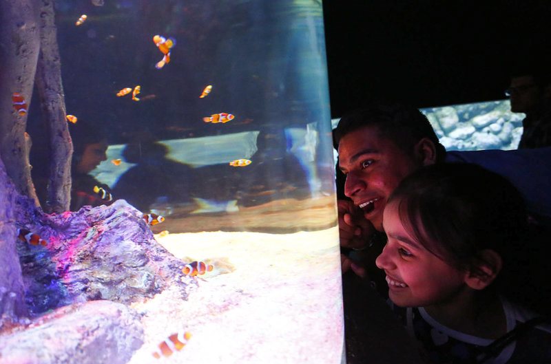 بازدید مسافران نوروزی از بزرگترین تونل آکواریوم ایران - اصفهان‎