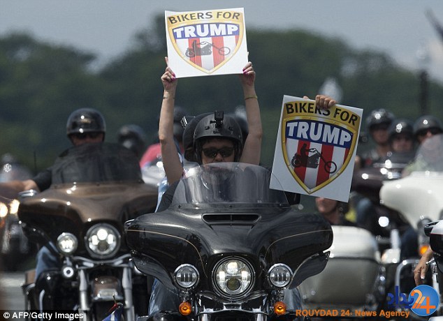 بیش از 5000 موتورسوار قلدر امنیت مراسم تحلیف ترامپ را تأمین می‌کنند (تصاویر)