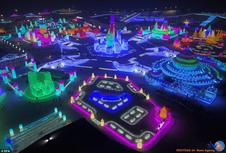 شهر یخی چین با دمای منجمدکننده (تصاویر)