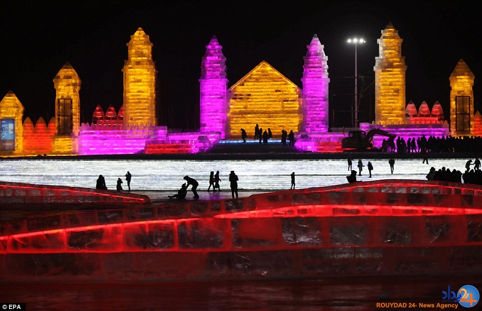 شهر یخی چین با دمای منجمدکننده (تصاویر)