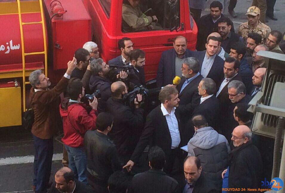 حضور وزیر کشور در محل حادثه پلاسکو حضور وزیر کشور در محل حادثه پلاسکو