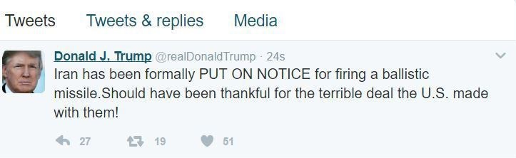 ترامپ: رسما به ایران هشدار دادیم ترامپ: رسما به ایران هشدار دادیم