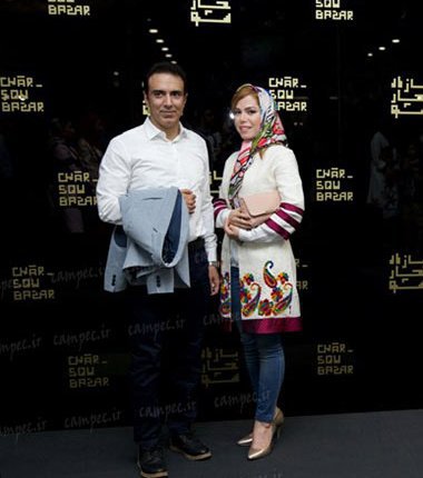 مزدک میرزایی مجری تلویزیون در کنار همسرش (تصویر)
