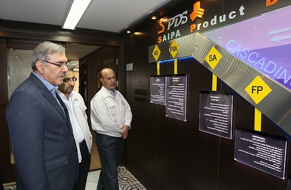 ﻿بازدید اقای بانک از مرکز تحقیقات و نو اوری صنایع خودرو سایپا