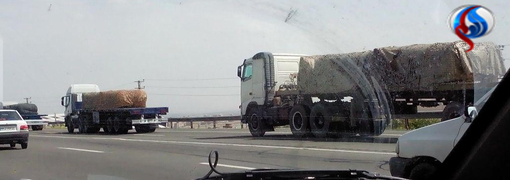 کاروان حامل اس-300 در راه تهران (تصاویر)