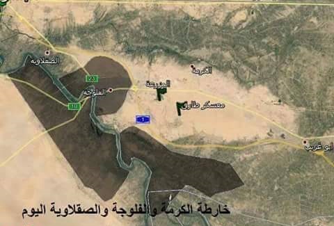 مقایسه مواضع داعش قبل و بعد از آغاز عملیات فلوجه (نقشه) مقایسه مواضع داعش قبل و بعد از آغاز عملیات فلوجه (نقشه)