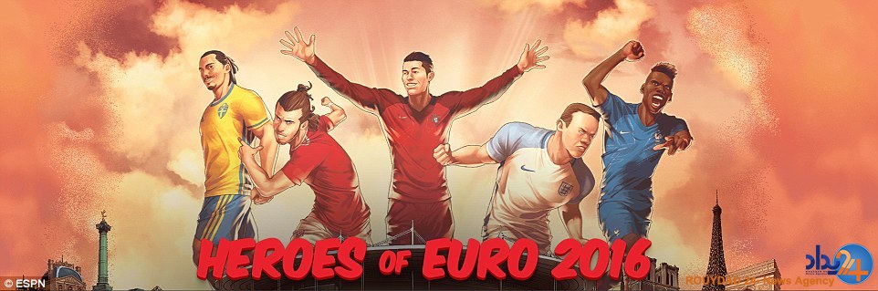 قدرت جادویی 5 فوق ستاره یورو 2016 در قاب تصویر