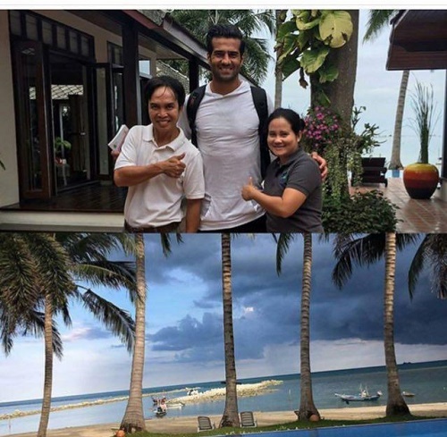 تصاویری از حضور ستاره جنجالی فرانسه و ملی پوش ایرانی در مالدیو!