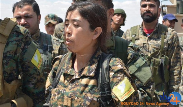 این زن فرمانده آزادسازی رقه است (تصویر)