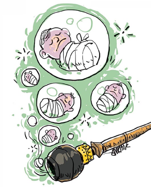 نوزاد معتاد!(کاریکاتور)