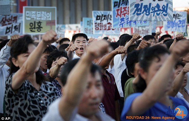 تظاهرات میلیونی ضدآمریکایی در کره شمالی (تصاویر)