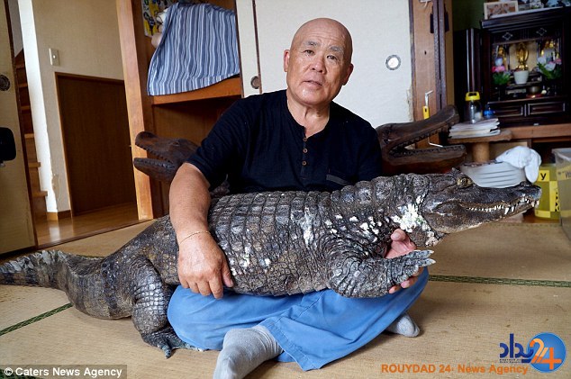 این مرد دندان‌های سوسمار خود را مسواک می‌کند و کنار او می‌خوابد (تصاویر)