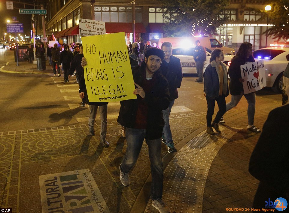 گسترش اعتراضات ضدترامپ در سرتاسر آمریکا (تصاویر) گسترش اعتراضات ضدترامپ در سرتاسر آمریکا (تصاویر)