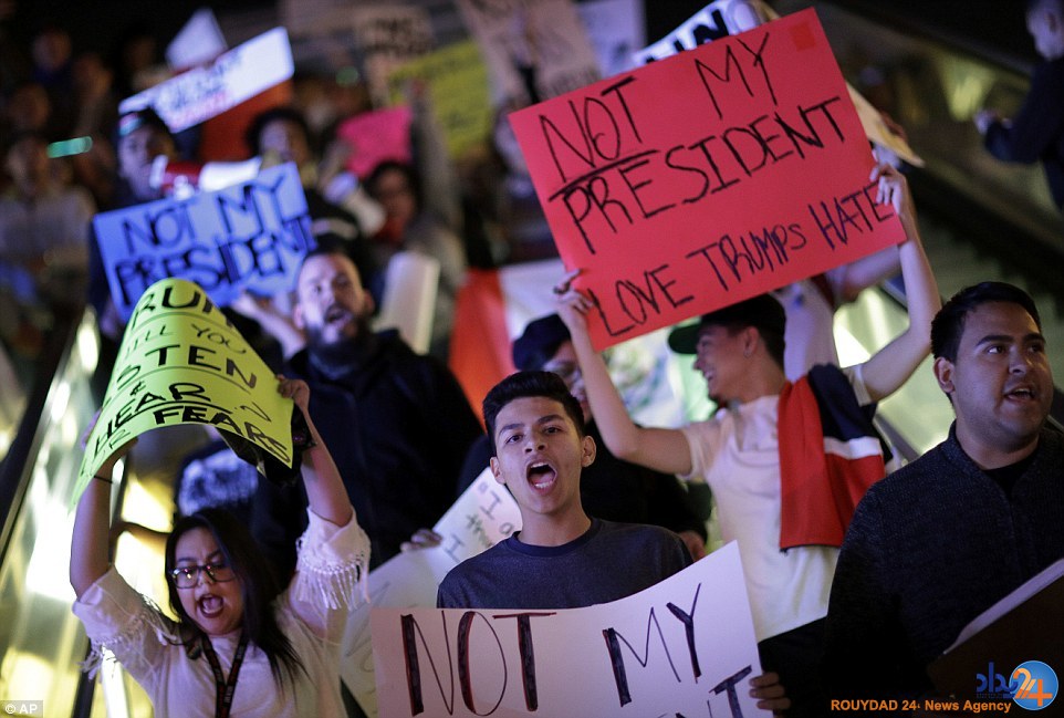 گسترش اعتراضات ضدترامپ در سرتاسر آمریکا (تصاویر) گسترش اعتراضات ضدترامپ در سرتاسر آمریکا (تصاویر)