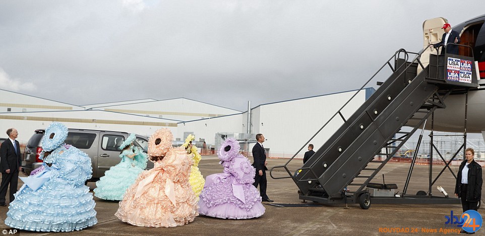 تعجب ترامپ از استقبال عجیب زنان در آلاباما (تصاویر)