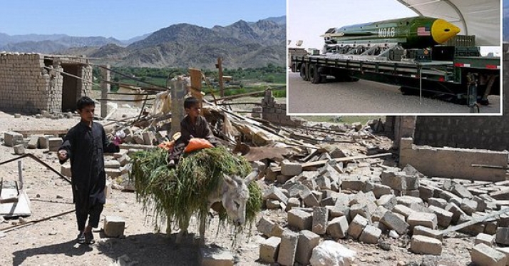 اولین تصاویر از آثار شلیک «مادر همه بمب‌ها» به افغانستان