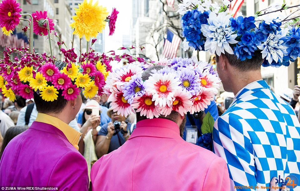 پوشش عجیب و رنگارنگ مردم در رژه یکشنبه عید پاک نیویورک (تصاویر)