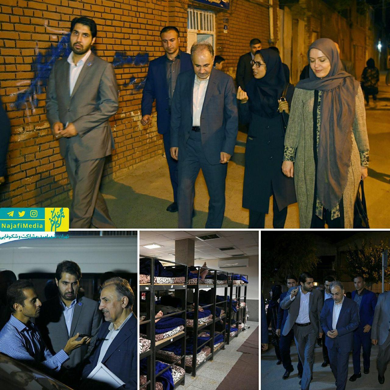 بازدید شبانه نجفی از محله هرندی (تصویر)