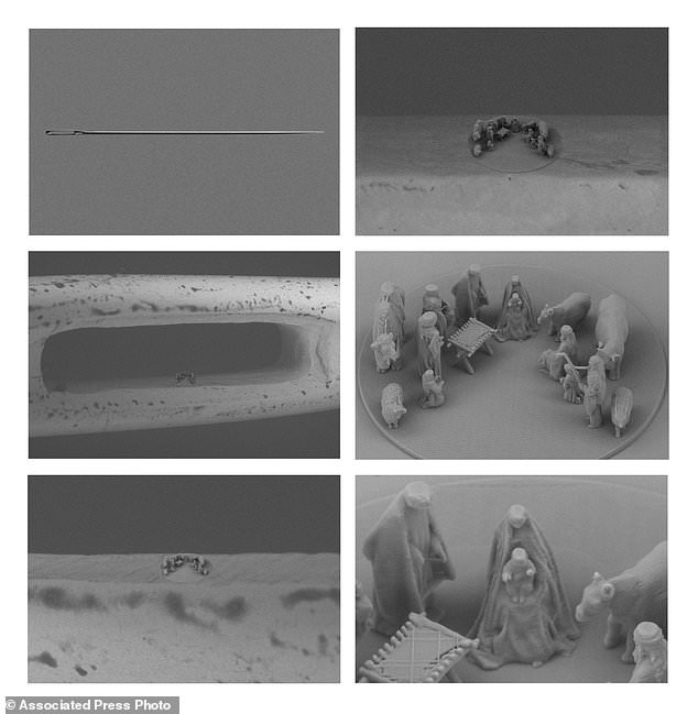 بازسازی صحنه تولد مسیح در سوراخ سوزن + عکس بازسازی صحنه تولد مسیح در سوراخ سوزن + عکس