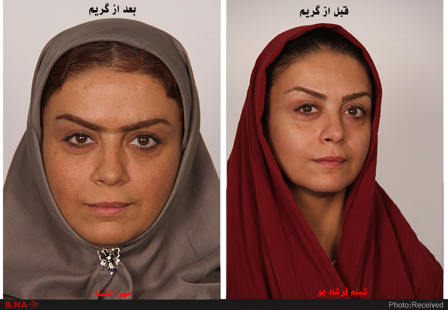 بازیگران سریال بانوی عمارت قبل و بعد از گریم +تصاویر