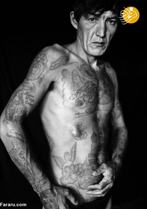 خالکوبی&zwnj;های عجیب روی بدن زندانیان در شوروی +تصاویر