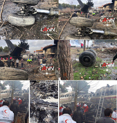 محل سانحه هواپیمای بوئینگ ۷۰۷ +فیلم و تصاویر