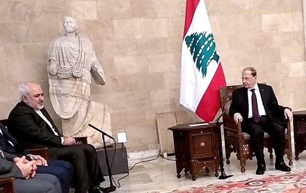 ظریف با رئیس جمهور لبنان دیدار و گفتگو کرد