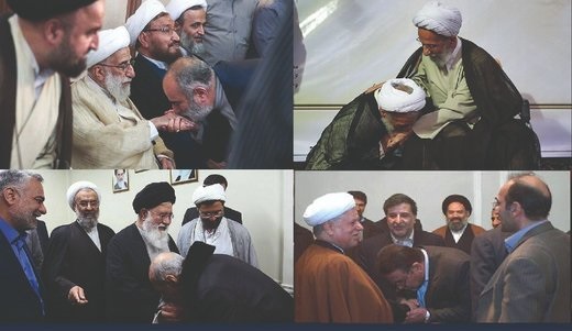 ماجرای دست‌بوسی‌هایی که حاشیه‌ساز شدند/ واکنش جالب آیت الله جوادی آملی