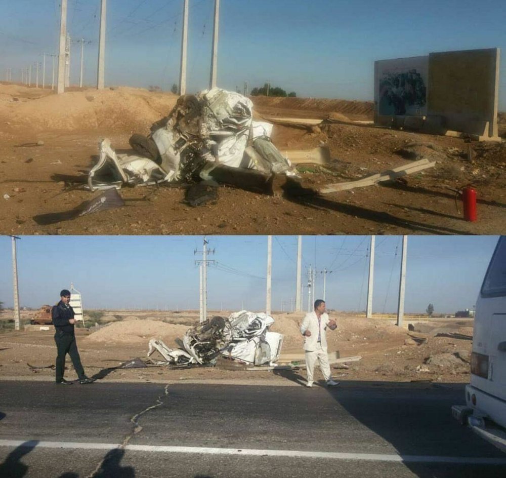 وضعیت تیبا بعد از تصادف با تریلی +عکس وضعیت تیبا بعد از تصادف با تریلی +عکس