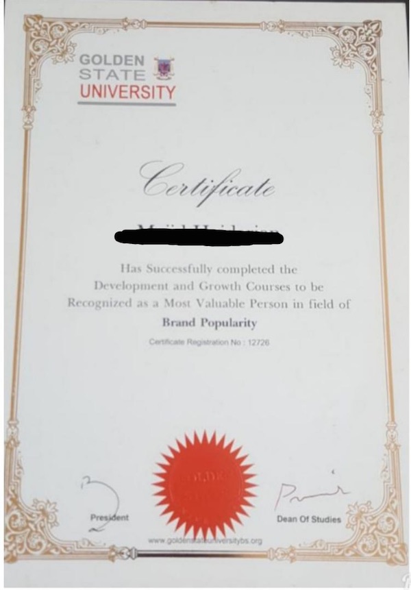 فروش مدرک دکترا در یک موسسه تبلیغاتی! فروش مدرک دکترا در یک موسسه تبلیغاتی!