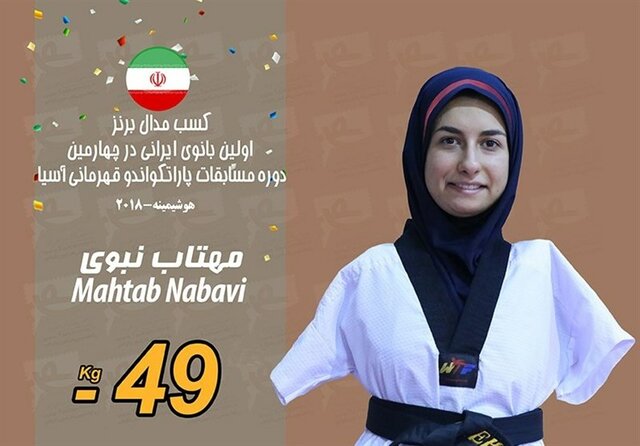 دختر ایرانی برترین پاراتکواندوکار جهان انتخاب شد دختر ایرانی برترین پاراتکواندوکار جهان انتخاب شد