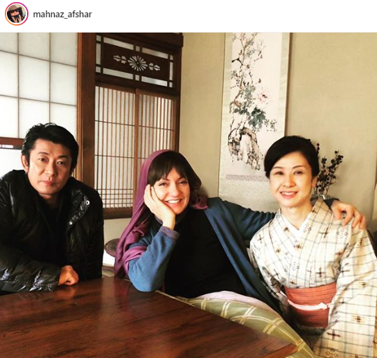 «مهناز افشار» و همکاران خارجی‌اش به وقت ژاپن