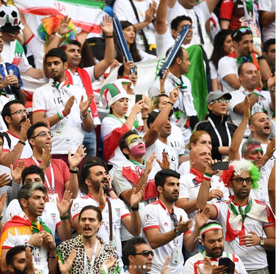 هواداران ایران در بازی ایران_مراکش، جام جهانی روسیه