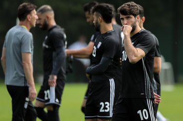 تمرین تیم ملی فوتبال ایران در کمپ لوکوموتیو مسکو