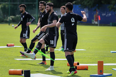 تمرین تیم ملی فوتبال ایران در کمپ لوکوموتیو مسکو