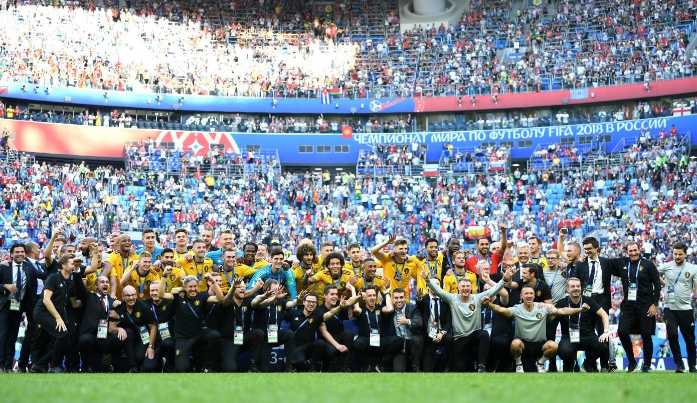 مراسم اهدای مدال به تیم ملی بلژیک +عکس