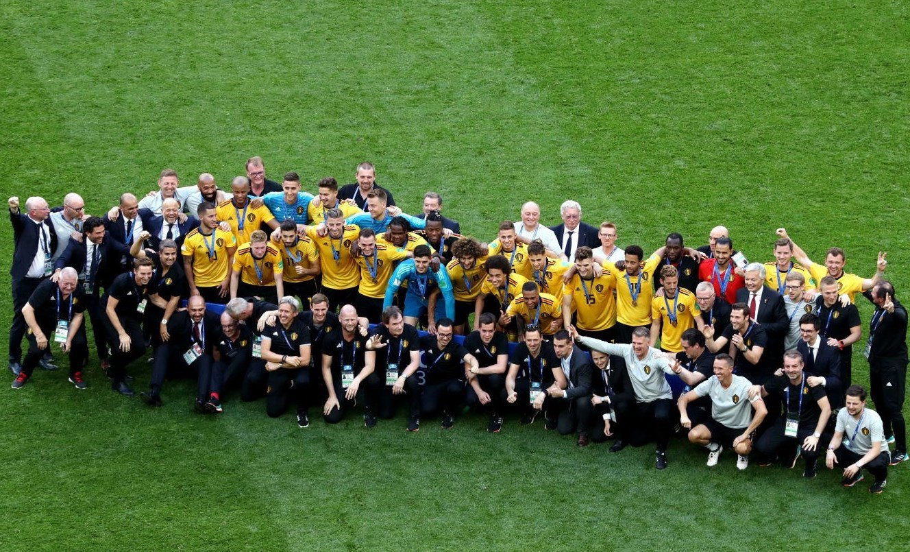 مراسم اهدای مدال به تیم ملی بلژیک +عکس