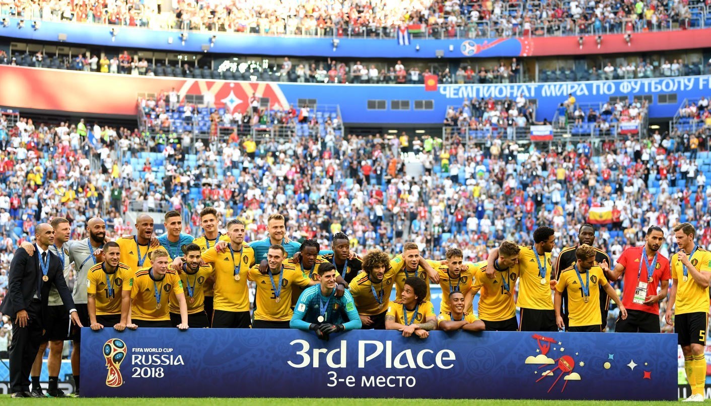 مراسم اهدای مدال به تیم ملی بلژیک +عکس