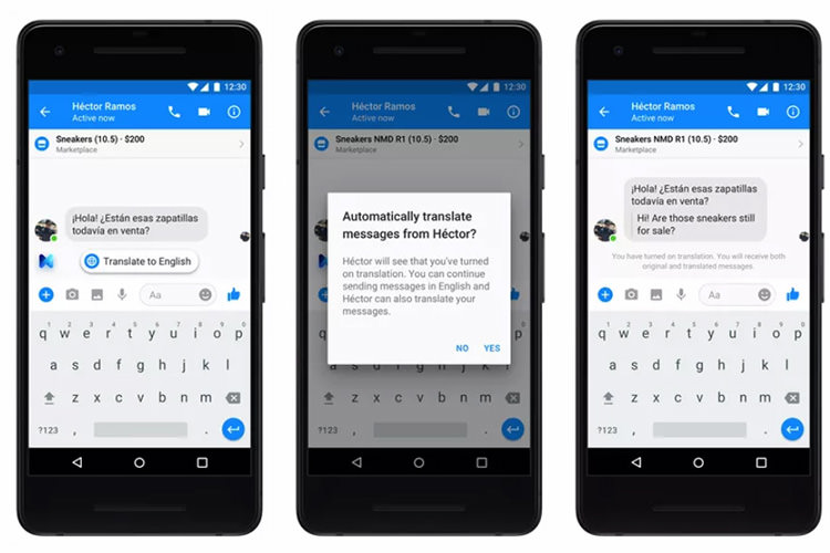ترجمه‌ی همزمان در مسنجر فیسبوک امکان پذیر می‌شود
