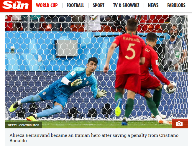 بازتاب زندگی سخت بیرانوند در روزنامه انگلیسی