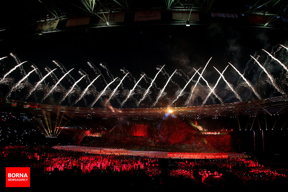 تصاویر افتتاحیه بازی‎های آسیایی جاکارتا ۲۰۱۸