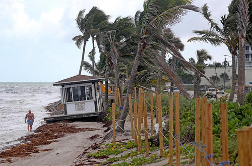 توفان در سواحل ایالت فلوریدا آمریکا