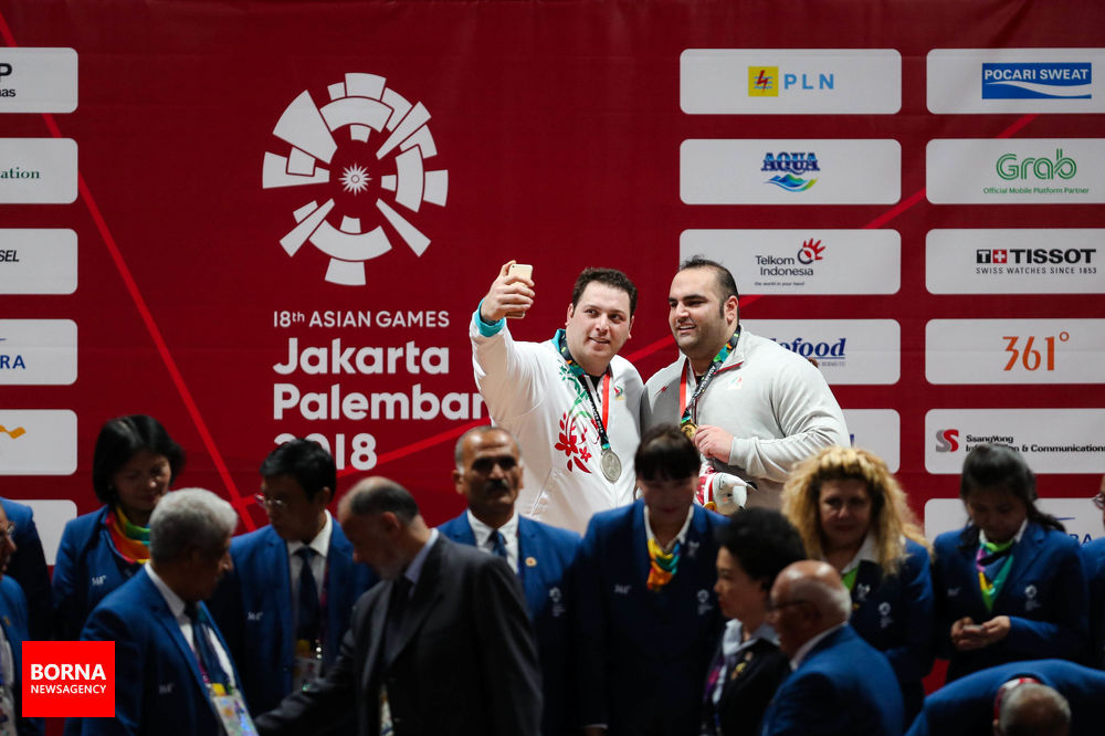 تصاویر اهدای مدال طلا بهداد سلیمی و نقره سعید علی حسینی