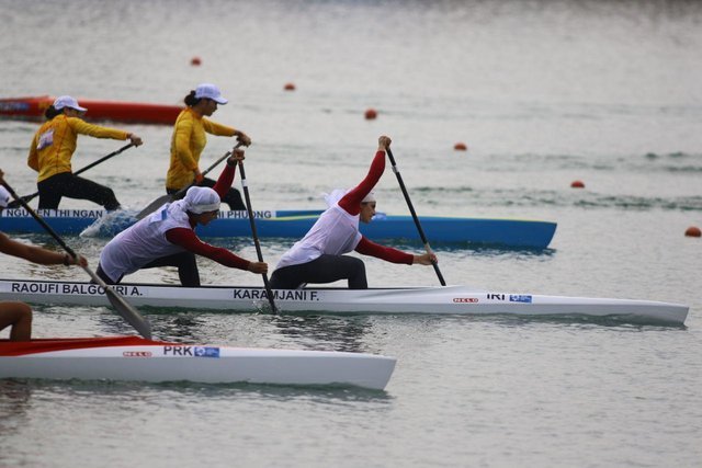 کانو دو نفره زنان ایران در بازی های آسیایی هفتم شد / ششمی کایاک و چهارمی کانو دو نفره مردان