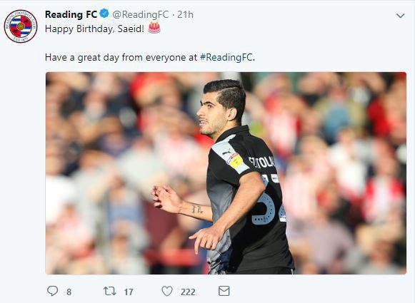 ردینگ تولد عزتاللهی را تبریک گفت +عکس ردینگ تولد عزتاللهی را تبریک گفت +عکس