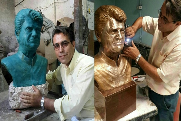 سردیس برنزی استاد شجریان ساخته شد