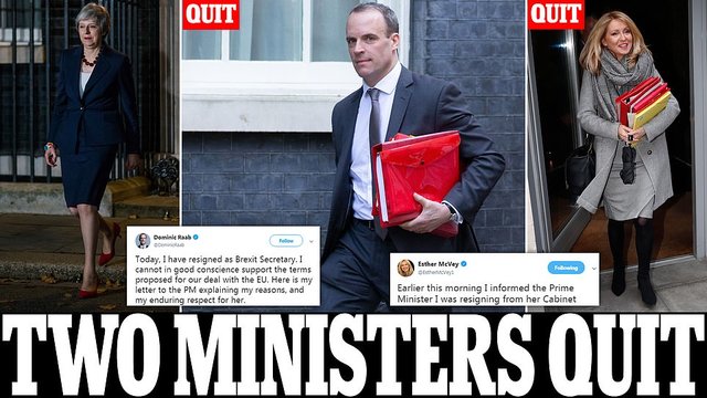 وزیر بریگزیت بریتانیا استعفا کرد/ موج استعفا‌ها در کابینه