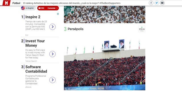 هواداران پرسپولیس، سومین هواداران برتر فوتبال دنیا شدند هواداران پرسپولیس، سومین هواداران برتر فوتبال دنیا شدند