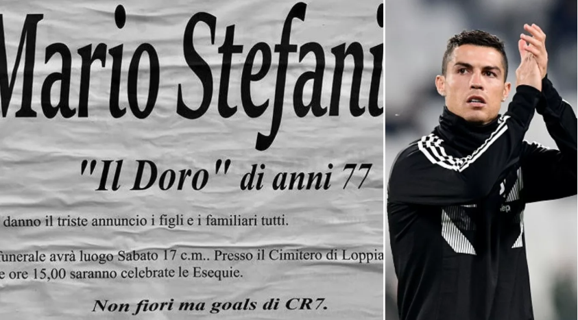 آگهی ترحیم هوادار یوونتوس درباره گلزنی رونالدو