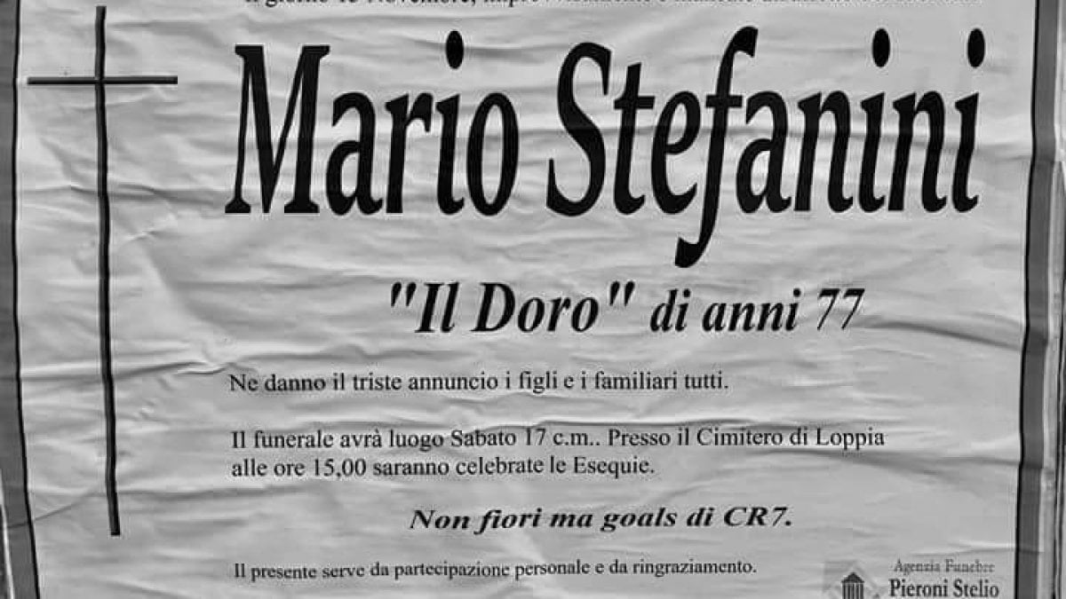 آگهی ترحیم هوادار یوونتوس درباره گلزنی رونالدو